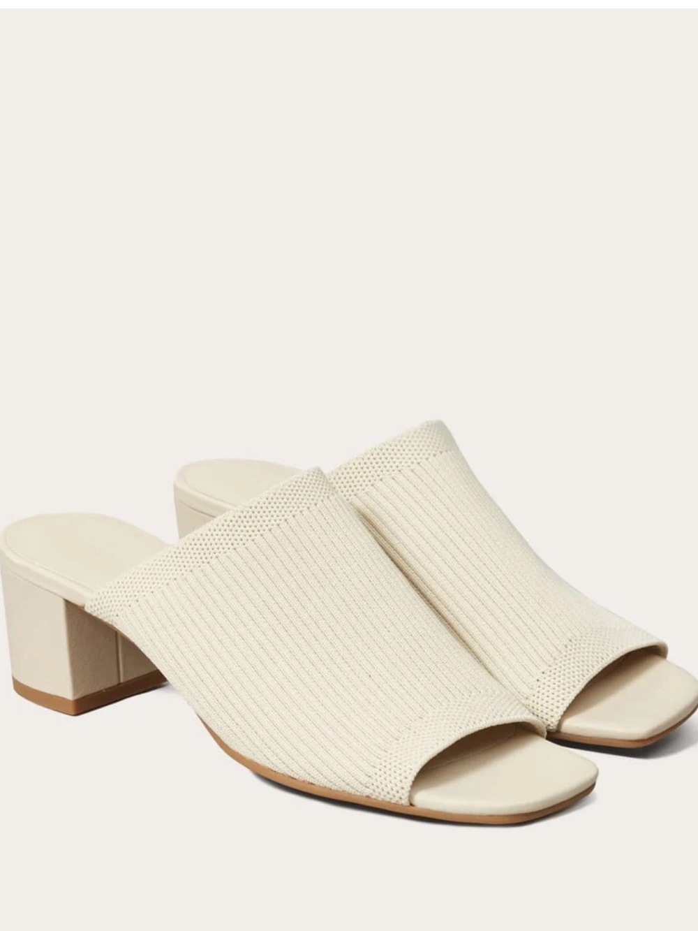 Everlane The Glove Mule in ReKnit - Bone Size 6.5